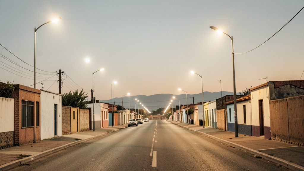 Alumbrado público llega a Jujan para mejorar seguridad y economía local