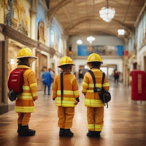 Prefectura del Guayas lleva a niños de Jujan y Simón Bolívar al Museo del Bombero