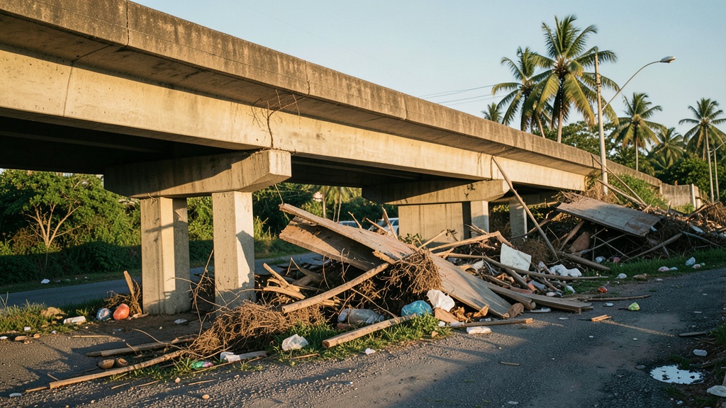 Prefectura retira escombros del puente colapsado en Jujan y promete obra nueva